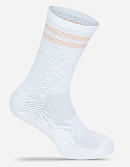 Tennis Socks - White/Peach