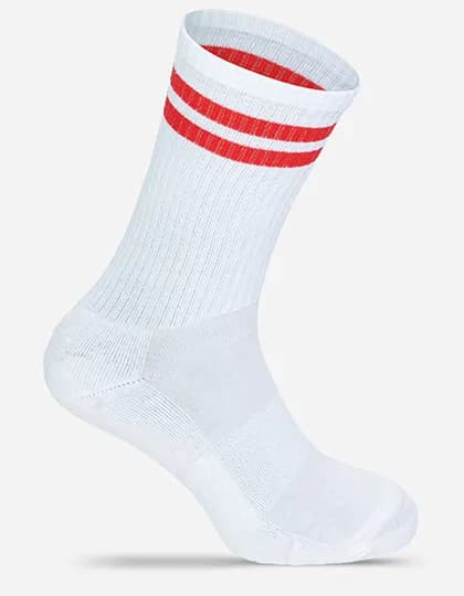 Tennis Socks - White/Red