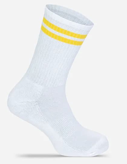 Tennis Socks - White/Yellow