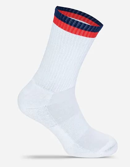 Tennis Socks Two Tone - White/Navy/Red