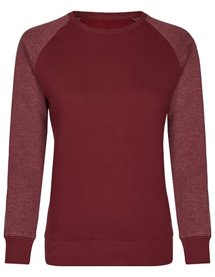 my mate - Ladies´ Crew Neck Sweat - Burgundy/Heather Burgundy