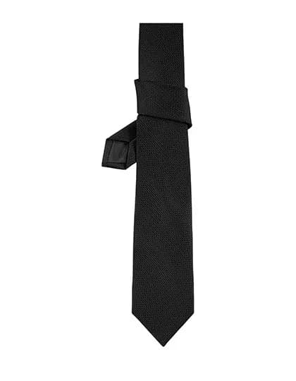 Plain Jacquard Tie Teodor - Deep Black