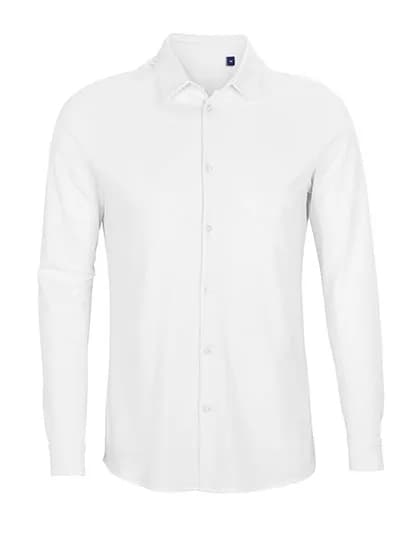 Men´s Cotton Pique Shirt Basile - Optic White