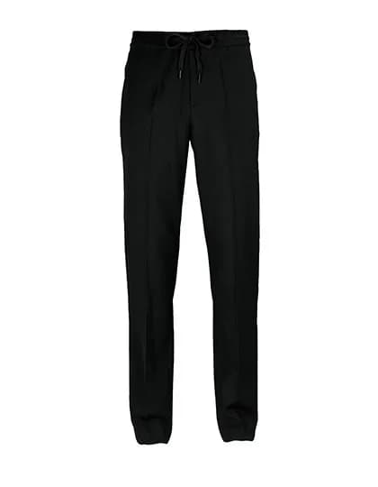 Men´s Elasticated Waist Suit Trousers Germain - Deep Black