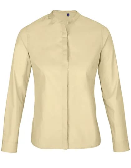 Women´s Mao Collar Shirt Bart - Beige
