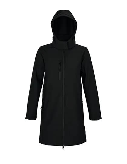 Women´s Long Softshell Coat Achille - Deep Black