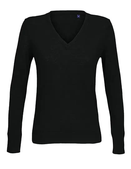 Women´s V-Neck Sweater Sullivan - Deep Black