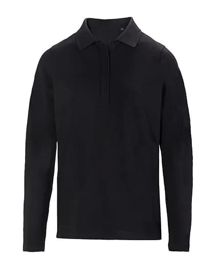 Women´s Long Sleeve Polo Shirt Owen - Deep Black