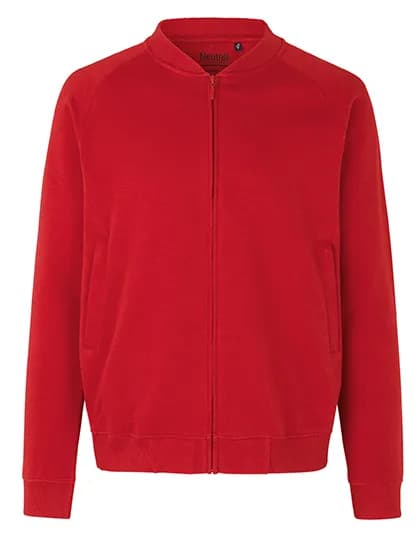 Unisex Jacket With Zip - Red
