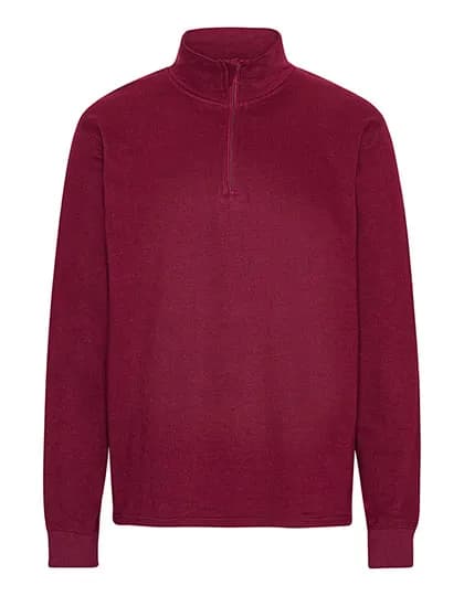 Unisex Quarter Zip Sweatshirt - Bordeaux