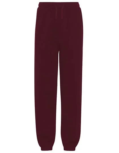 Unisex Sweatpants With Elastic Cuff - Bordeaux