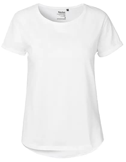Ladies´ Roll Up Sleeve T-Shirt - White
