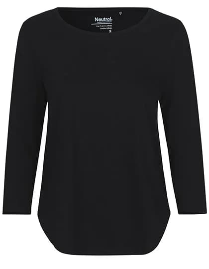 Ladies´ Three Quarter Sleeve T-Shirt - Black