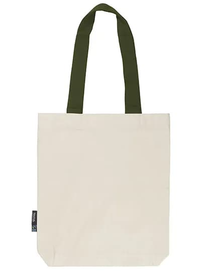 Twill Bag With Contrast Handles - Nature/Military