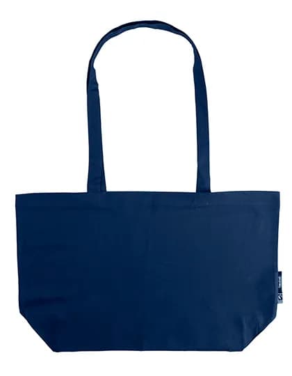 Shopping Bag With Gusset - Navy