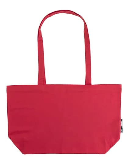 Shopping Bag With Gusset - Red