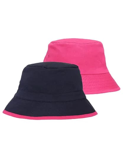 Reversible Bucket Hat - Navy/Pink