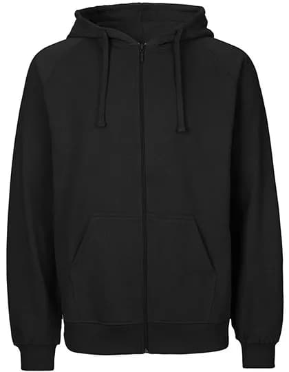 Unisex Tiger Cotton Hoodie With Zipper - Black