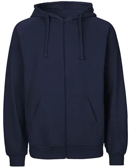 Unisex Tiger Cotton Hoodie With Zipper - Navy