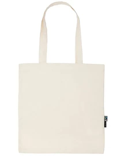 Tiger Cotton Shopping Bag With Long Handles - Nature