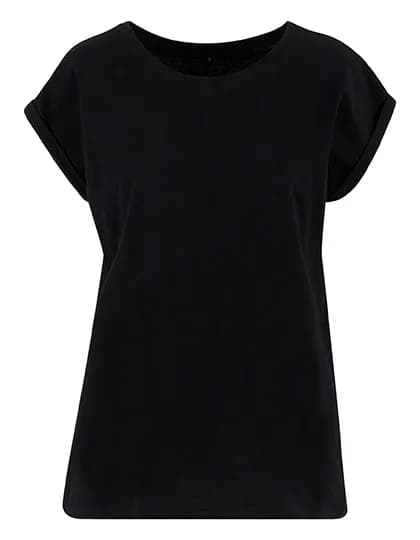 Ladies Extended Shoulder Tee - Black
