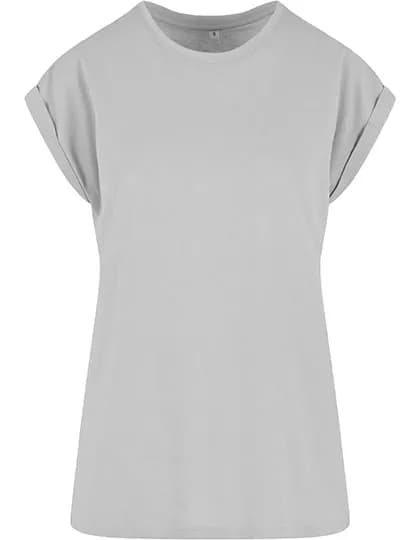 Ladies Extended Shoulder Tee - Light Asphalt