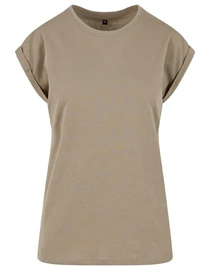 Ladies Extended Shoulder Tee - Pale Olive