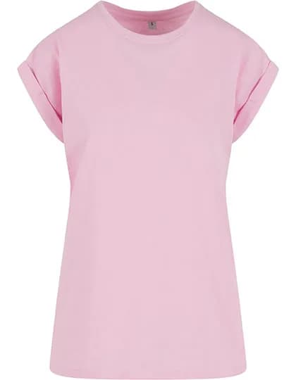 Ladies Extended Shoulder Tee - Soft Pink