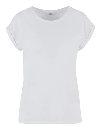 Ladies Extended Shoulder Tee - White