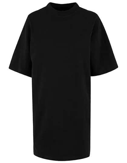 Ladies Heavy Oversized Tee Dress - Black