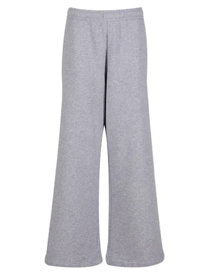 Ladies Wideleg Sweatpants - Heather Grey