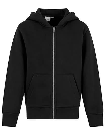 Kids Oversized Zip Hoody - Black