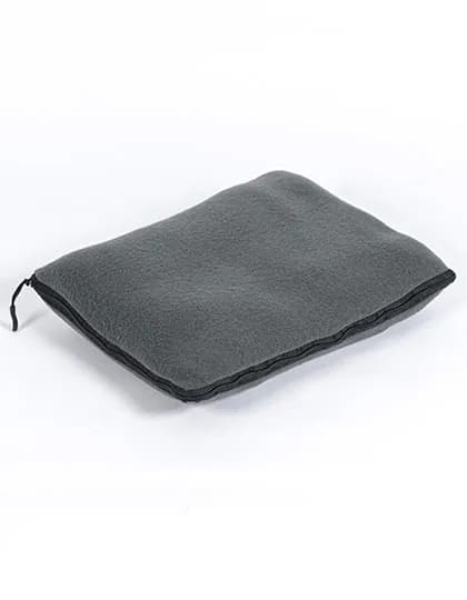 Mikrofleece-Decken-Kissen-Set Recycled - Grey