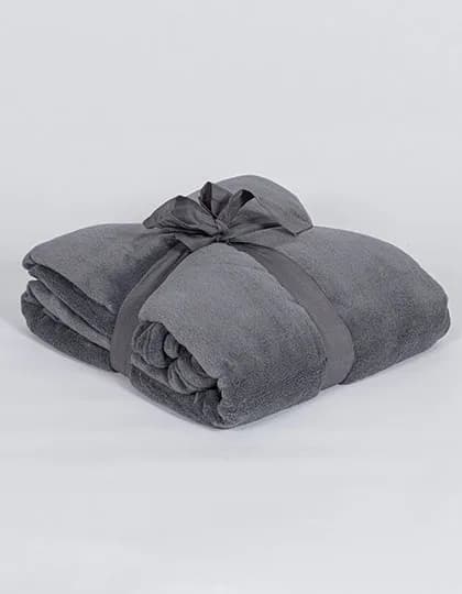 Coral-Fleece-Decke Recycled - Grey