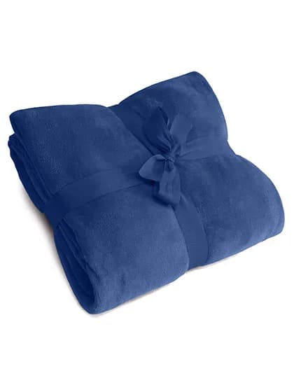Coral-Fleece-Decke Recycled - Navy Blue