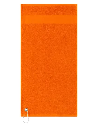 Golfhandtuch mit Aufhänger - Orange