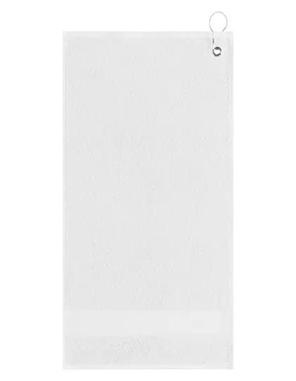 Golfhandtuch mit Aufhänger - White