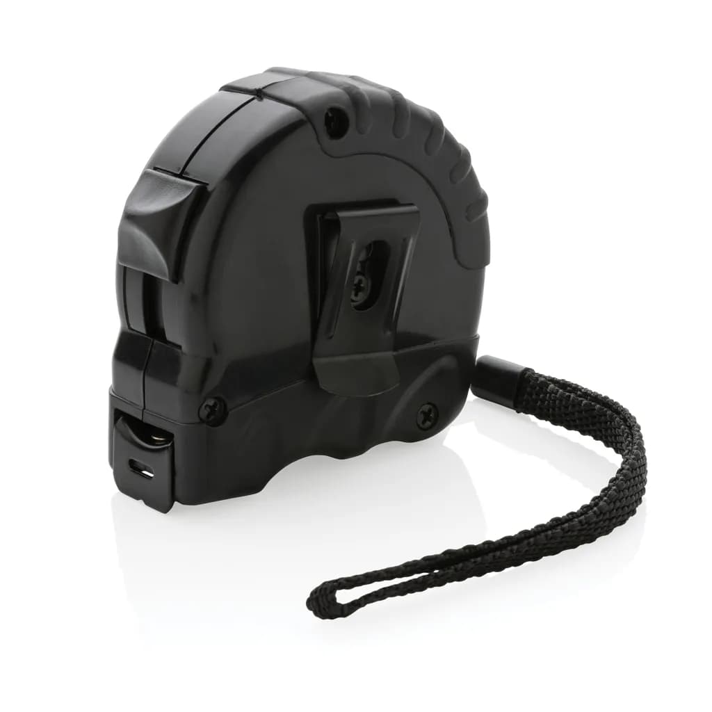 5m/19mm Maßband aus RCS recyceltem Kunststoff - schwarz