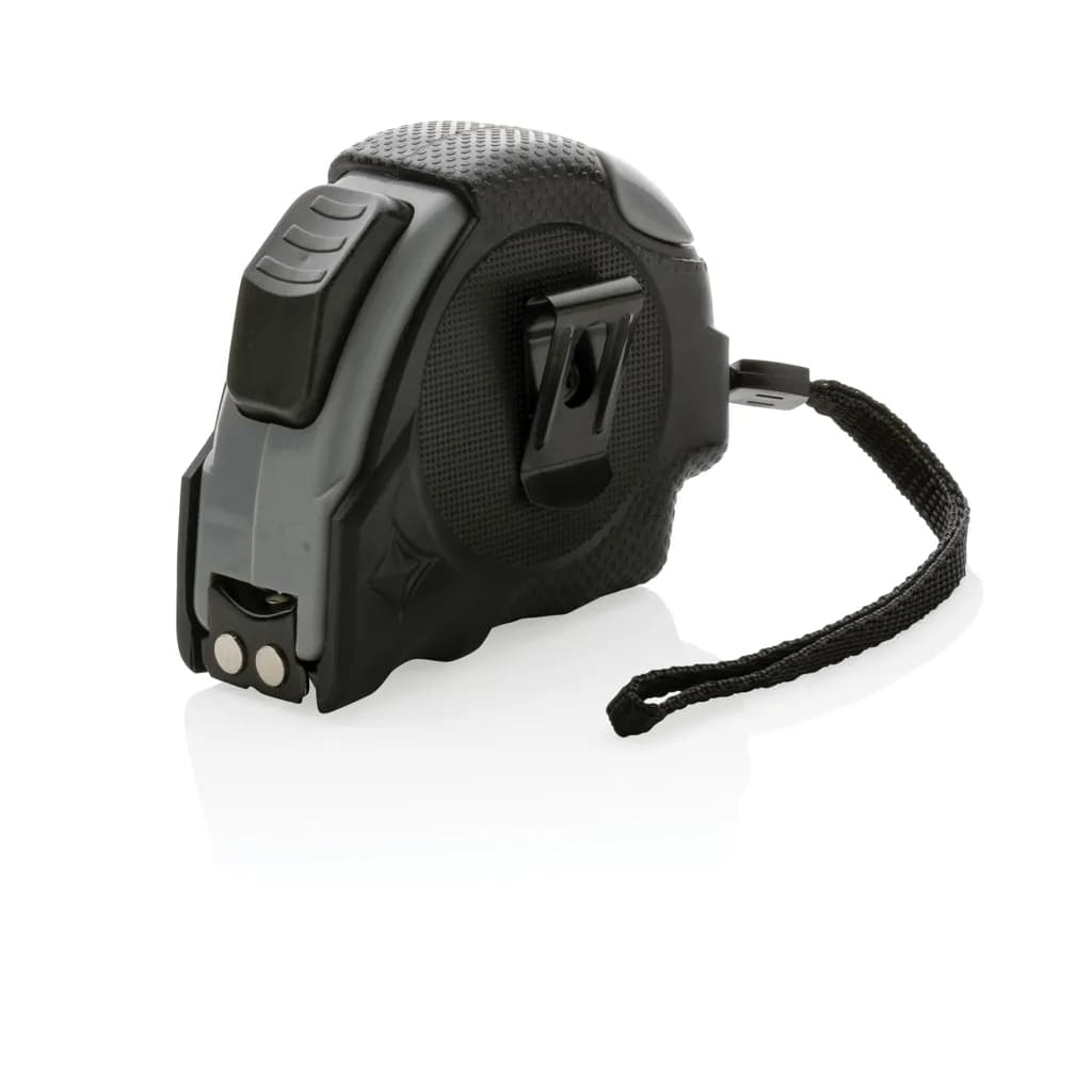 Auto-Stop-Maßband aus recyceltem Kunststoff, 5m/19mm - schwarz