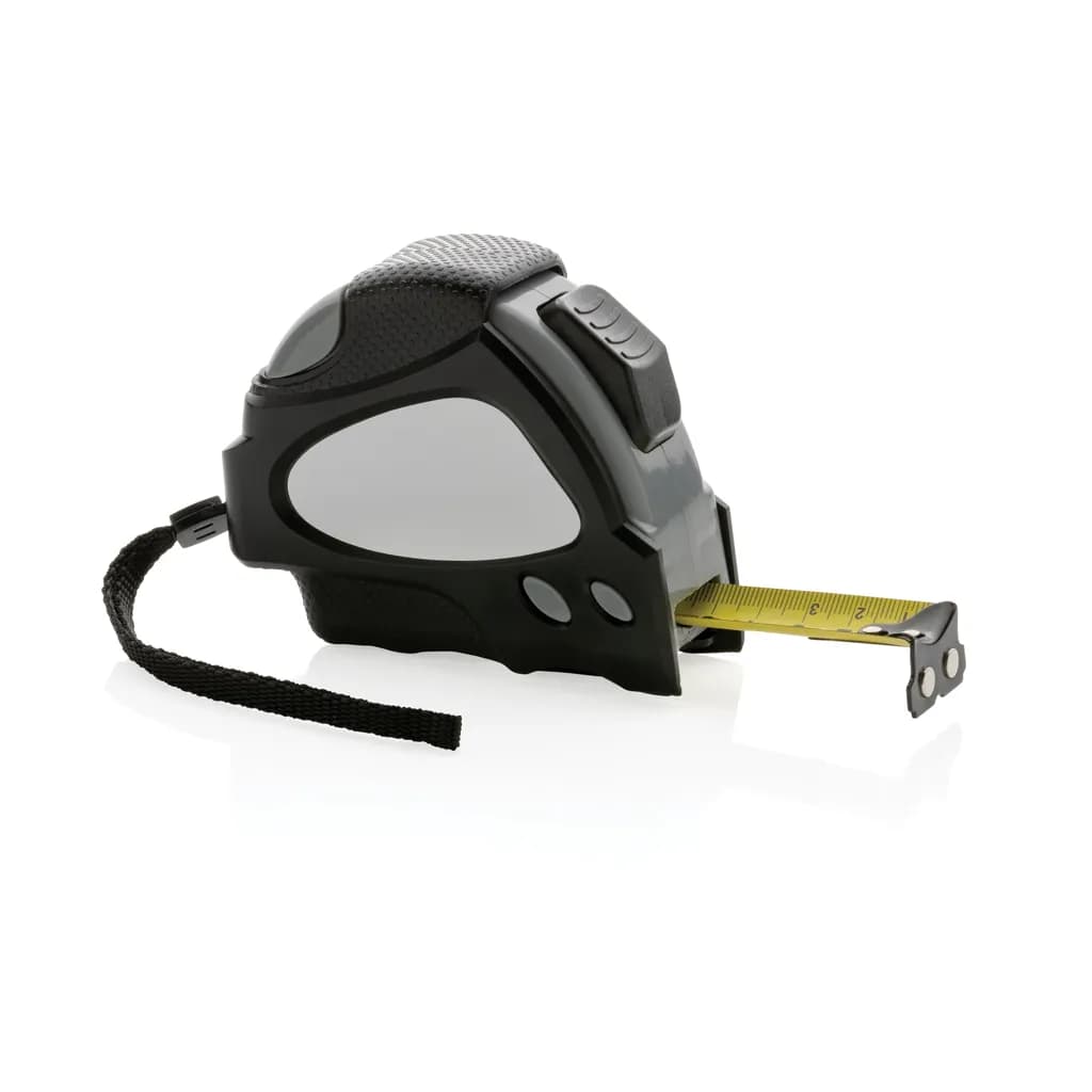 Auto-Stop-Maßband aus recyceltem Kunststoff, 8m/25mm - schwarz