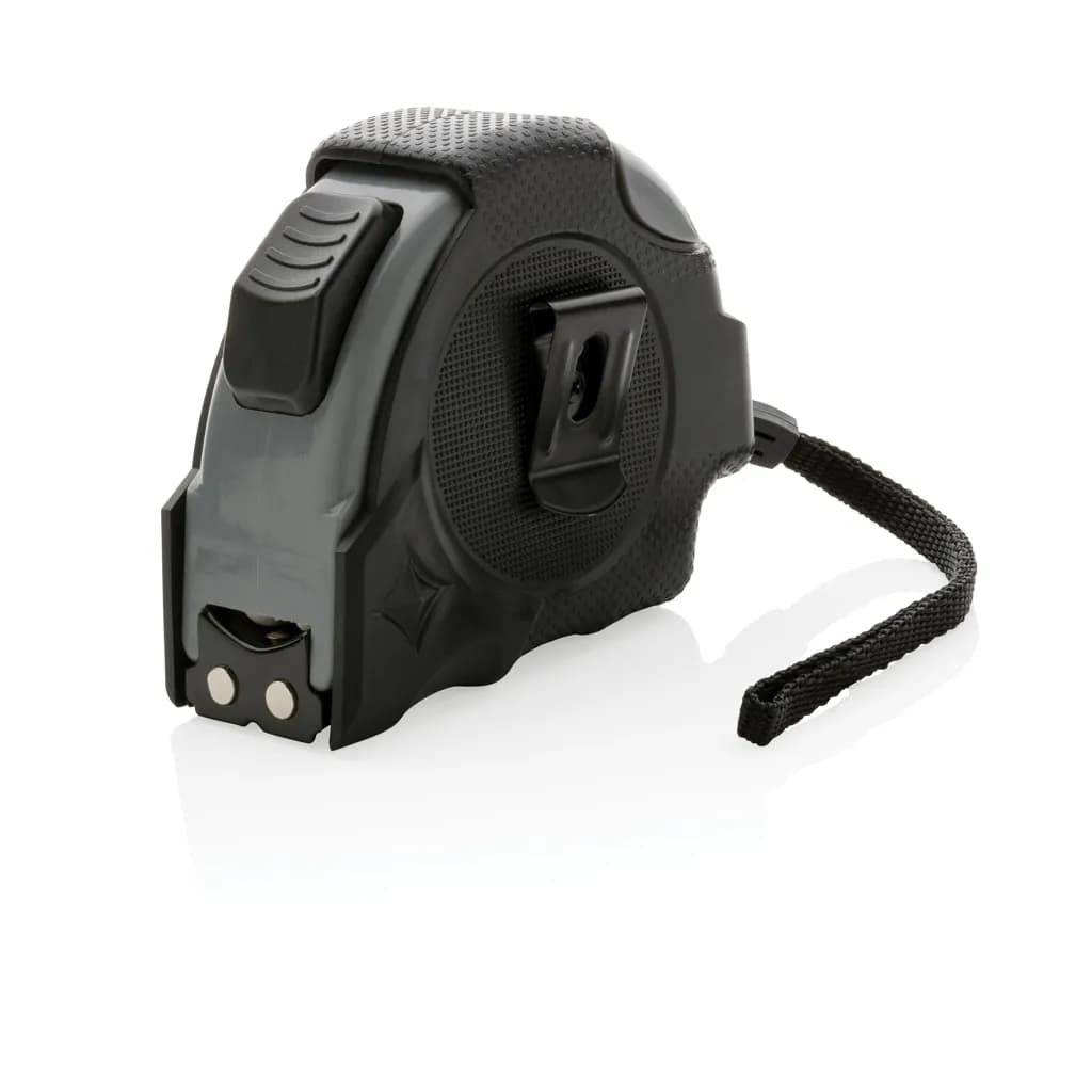 Auto-Stop-Maßband aus recyceltem Kunststoff, 8m/25mm - schwarz