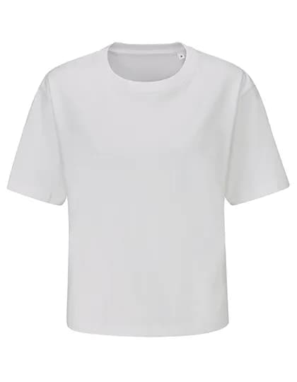 Womens Cropped Heavy T - White