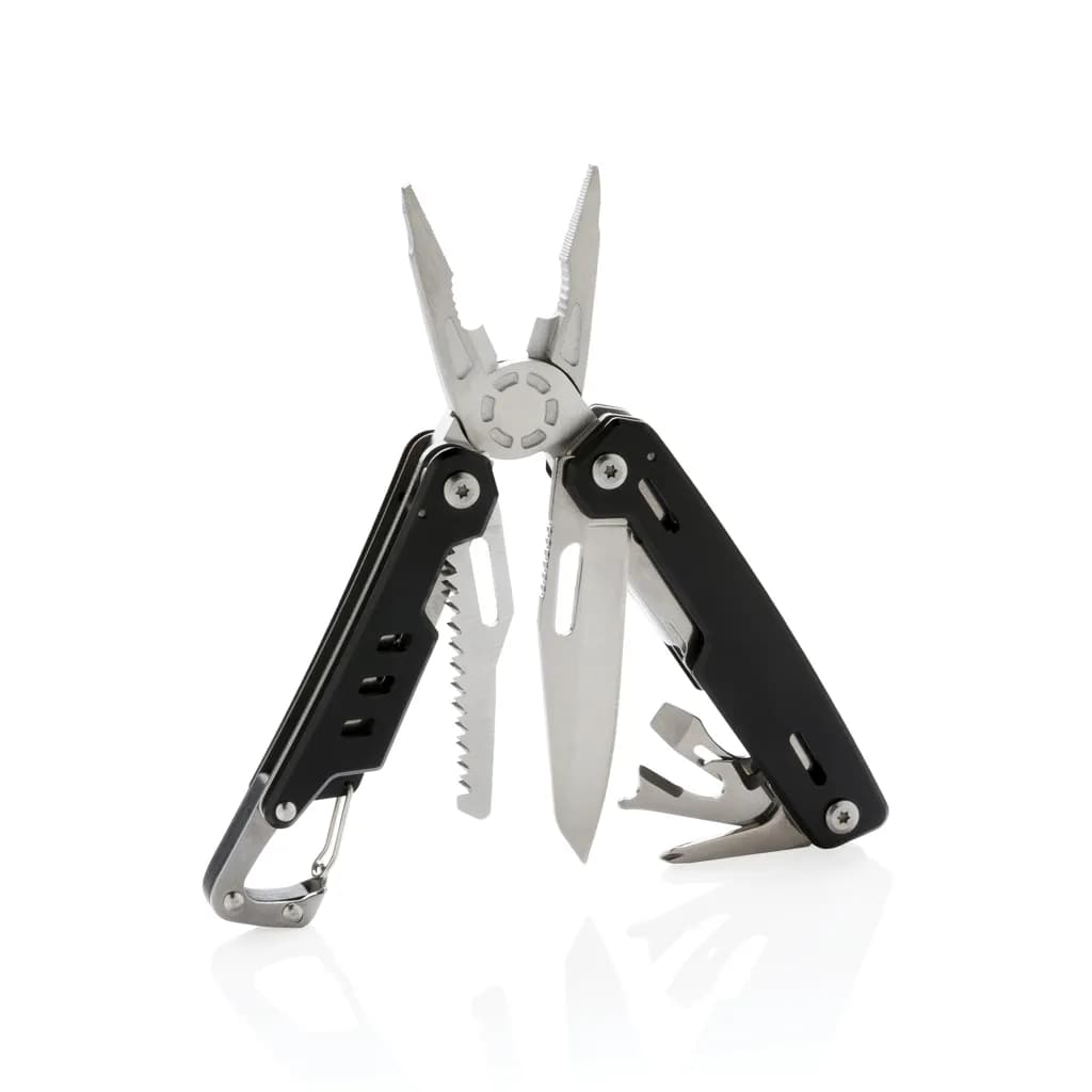 Solid Multitool mit Karabiner - schwarz