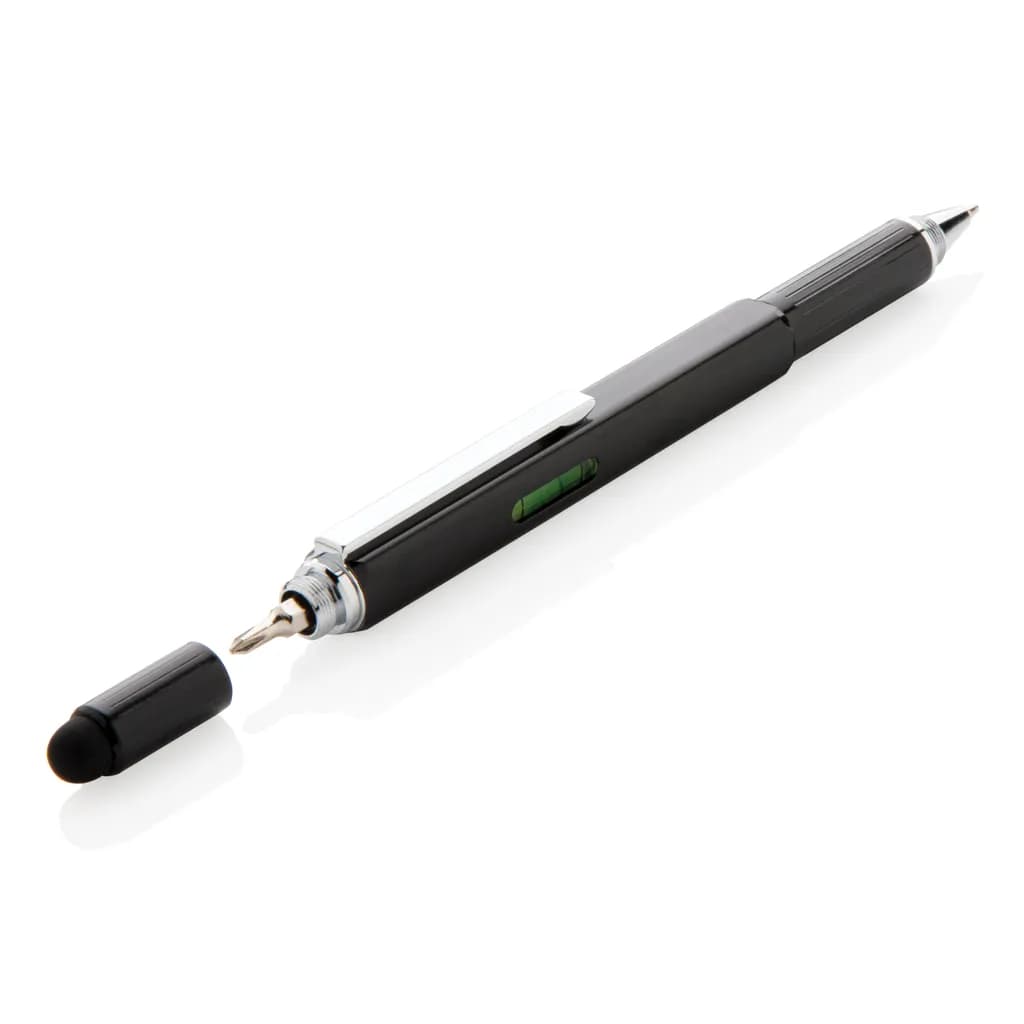 5-in-1 Aluminium Tool-Stift - schwarz