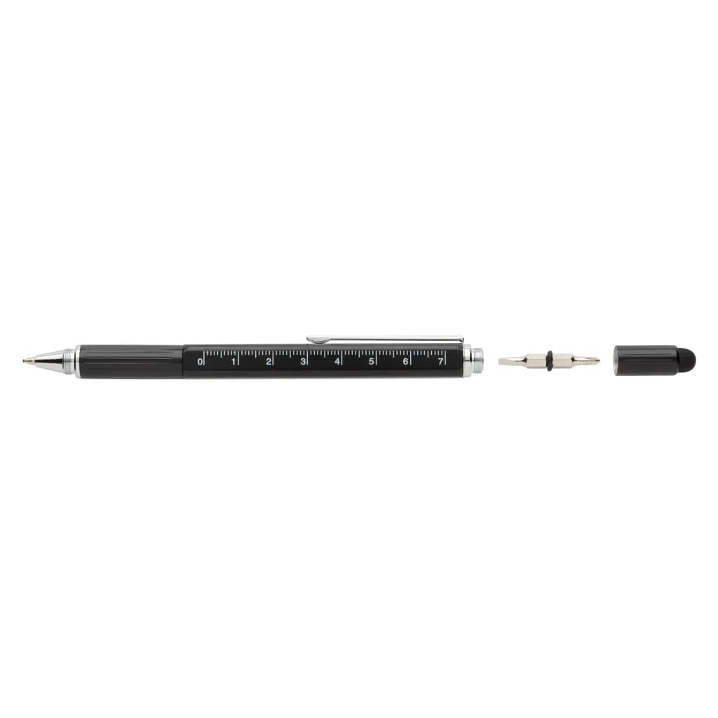 5-in-1 Aluminium Tool-Stift - schwarz