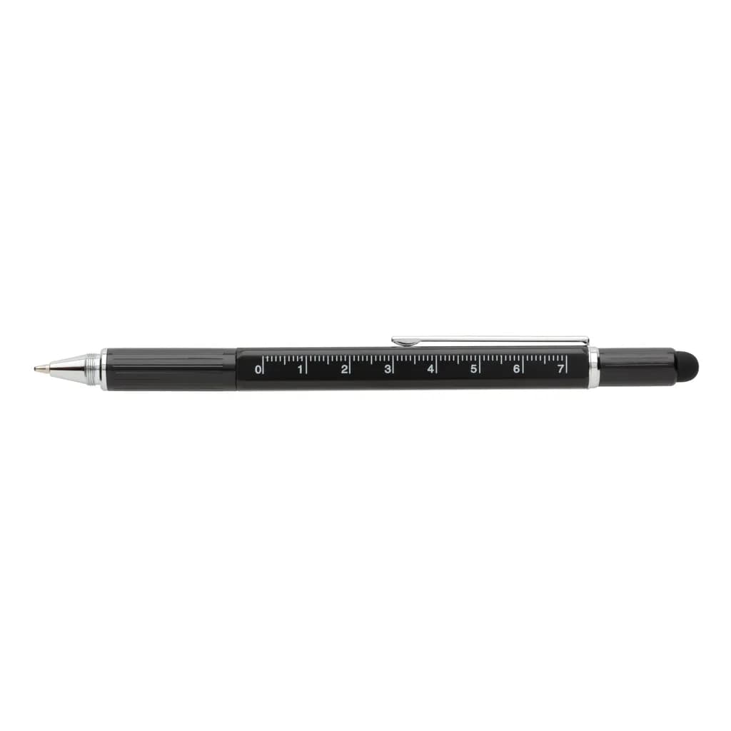 5-in-1 Aluminium Tool-Stift - schwarz