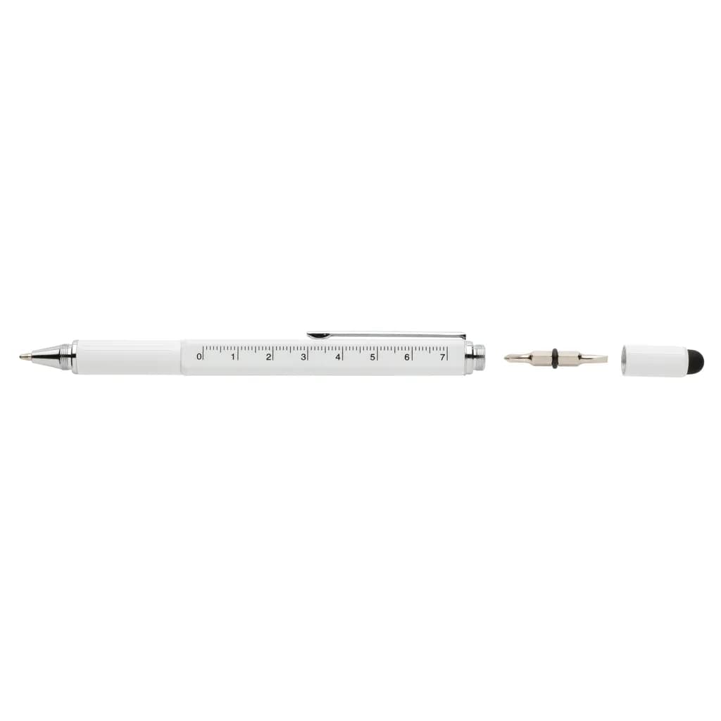5-in-1 Aluminium Tool-Stift - weiß