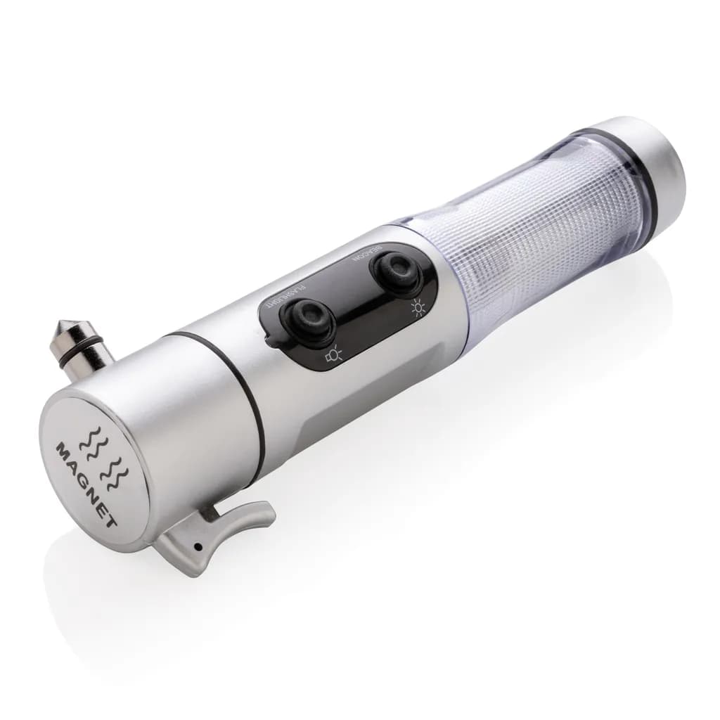 Notfalllicht mit Nothammer - silber