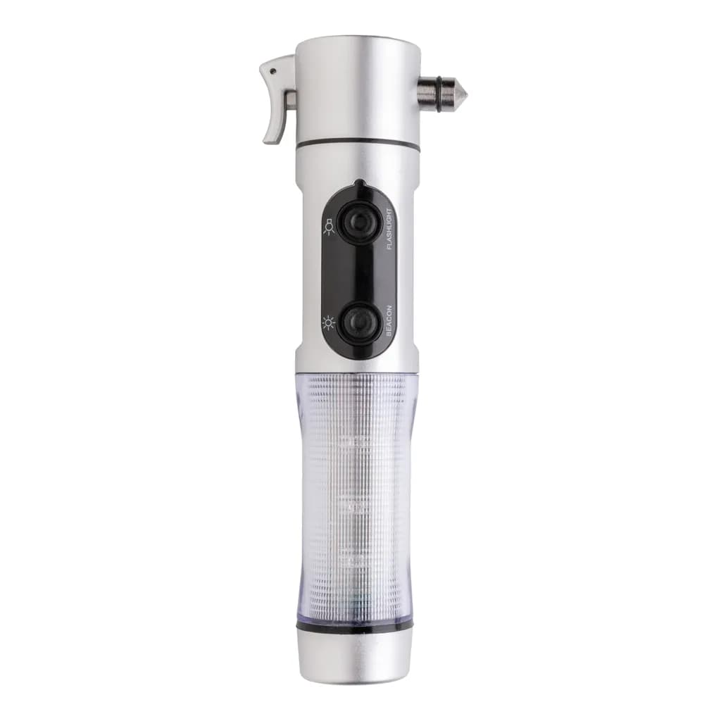 Notfalllicht mit Nothammer - silber