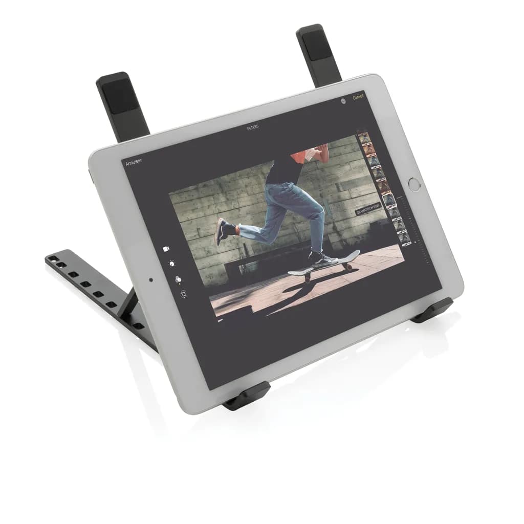 Terra universeller Laptop-/Tablet-Ständer aus RCS Aluminium - grau